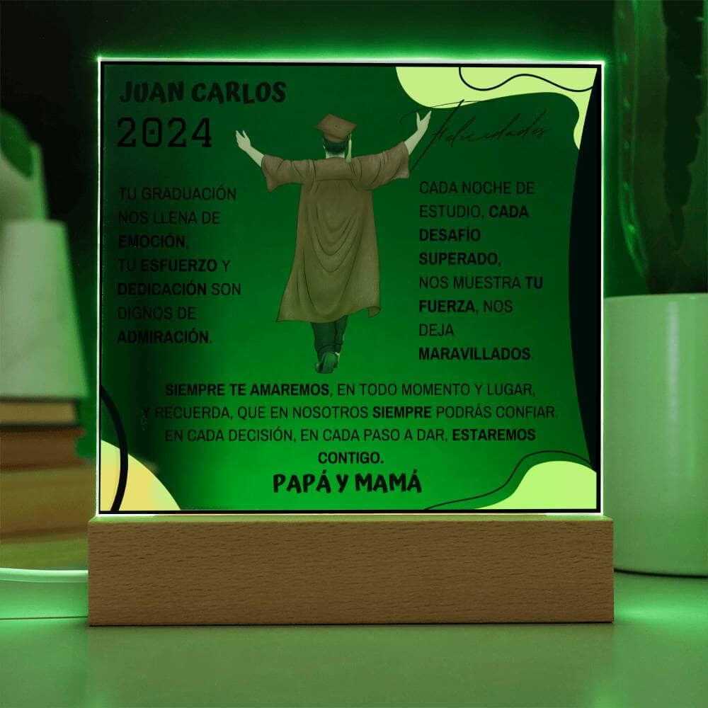 Tu esfuerzo y dedicación son dignos de admiración - Placa Acrílica de Graduación Personalizada Acrylic/Square 