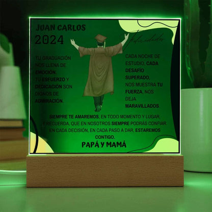Tu esfuerzo y dedicación son dignos de admiración - Placa Acrílica de Graduación Personalizada Acrylic/Square 