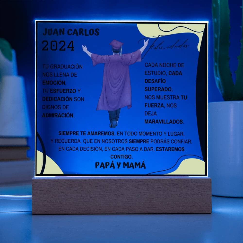 Tu esfuerzo y dedicación son dignos de admiración - Placa Acrílica de Graduación Personalizada Acrylic/Square 