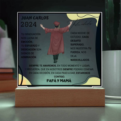 Tu esfuerzo y dedicación son dignos de admiración - Placa Acrílica de Graduación Personalizada Acrylic/Square 