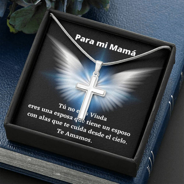 Tú no eres una viuda… Collar con Cruz y tarjeta personalizada para mamá que su esposo se ha ido al cielo. Jewelry 
