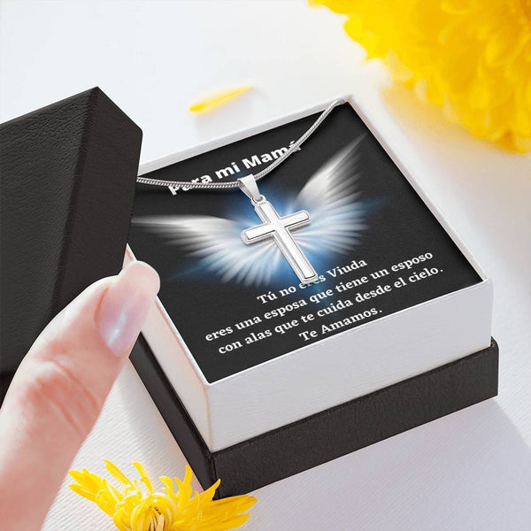 Tú no eres una viuda… Collar con Cruz y tarjeta personalizada para mamá que su esposo se ha ido al cielo. Jewelry 