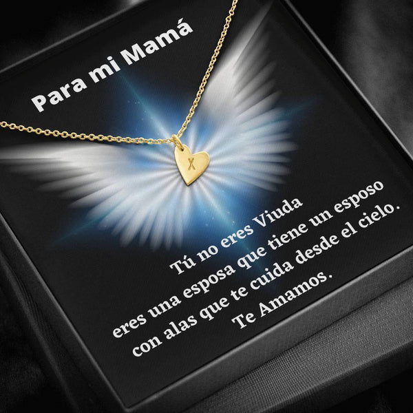 Tú no eres una viuda, eres una esposa… Collar de corazones con 1, 2 o 3 dijes de corazón, en plata o amarillo. Escoge la letra o símbolo Jewelry 18K Yellow Gold Finish - 1 Heart 