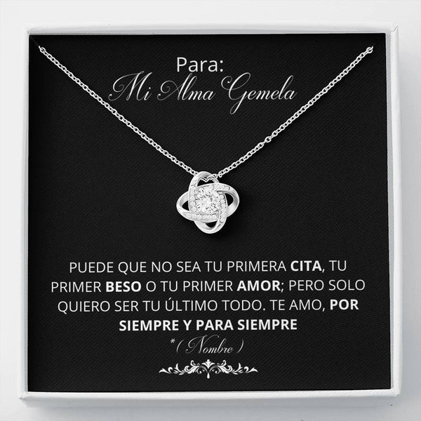 Tu Último todo. Collar Acabado en Oro Blanco 14K Jewelry Cajita Estandard 