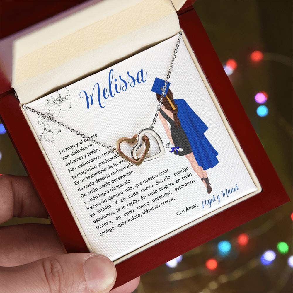 Un Abrazo Eterno de Amor y Orgullo: Collar Corazones Entrelazados con Tarjeta Personalizada Jewelry/InterlockingHearts 