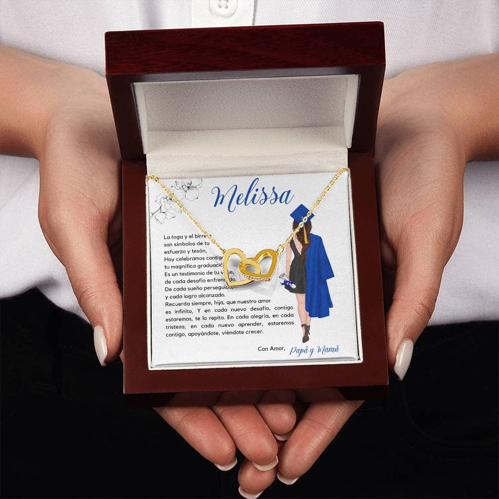 Un Abrazo Eterno de Amor y Orgullo: Collar Corazones Entrelazados con Tarjeta Personalizada Jewelry/InterlockingHearts 