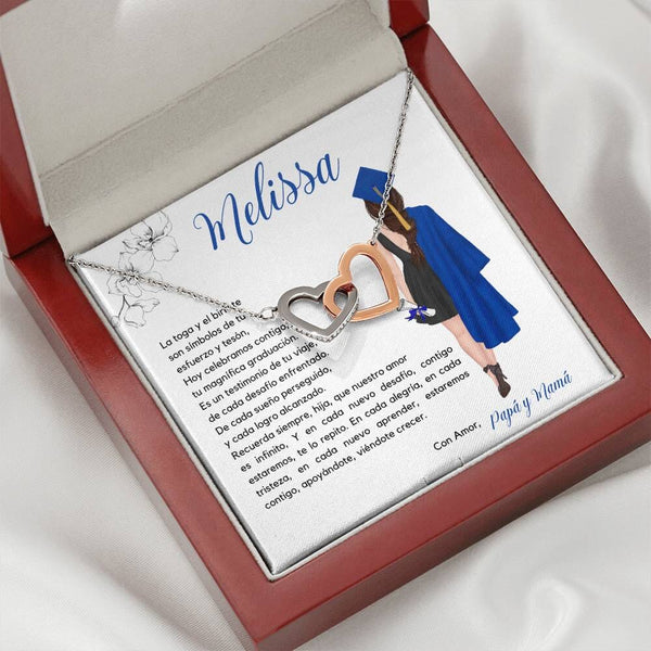 Un Abrazo Eterno de Amor y Orgullo: Collar Corazones Entrelazados con Tarjeta Personalizada Jewelry/InterlockingHearts 