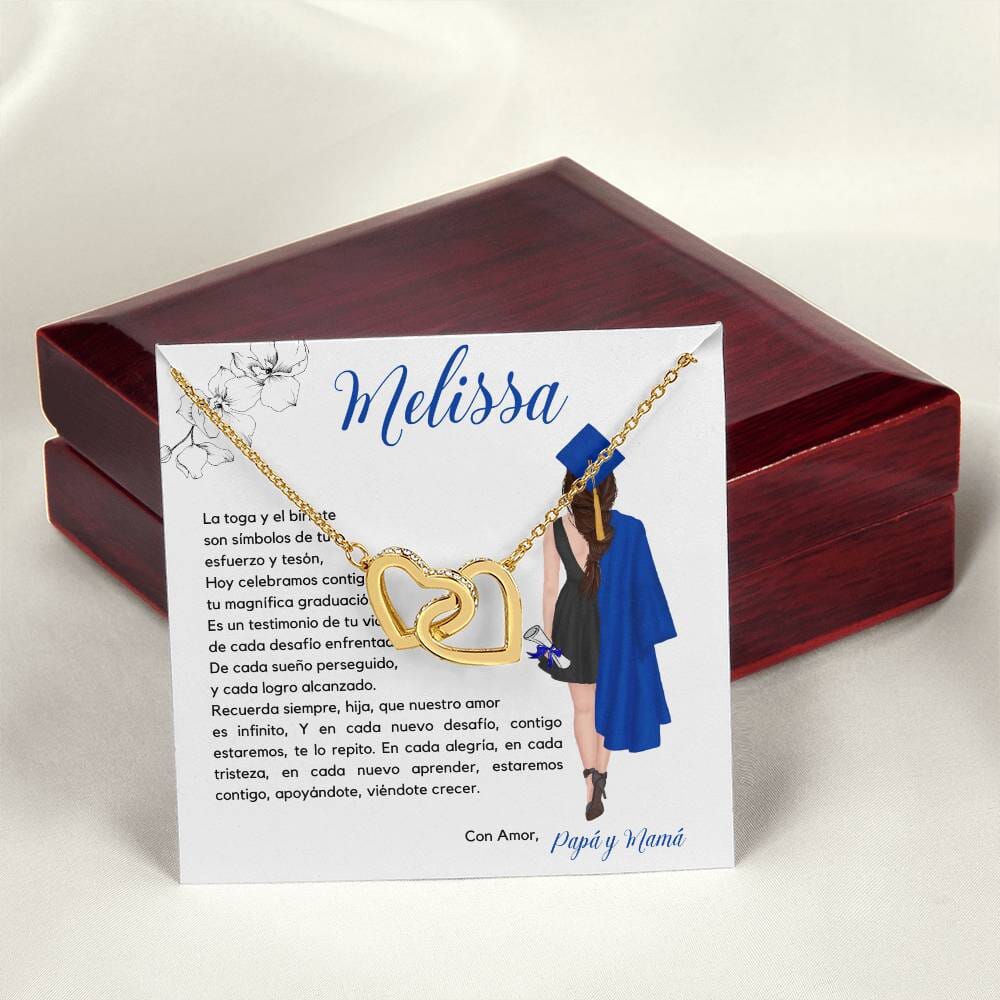Un Abrazo Eterno de Amor y Orgullo: Collar Corazones Entrelazados con Tarjeta Personalizada Jewelry/InterlockingHearts 