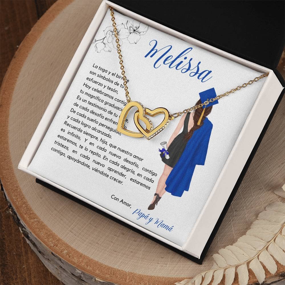 Un Abrazo Eterno de Amor y Orgullo: Collar Corazones Entrelazados con Tarjeta Personalizada Jewelry/InterlockingHearts 