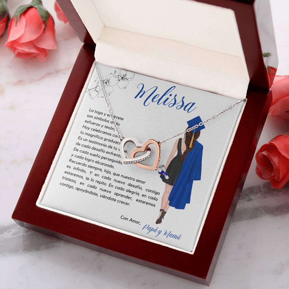 Un Abrazo Eterno de Amor y Orgullo: Collar Corazones Entrelazados con Tarjeta Personalizada Jewelry/InterlockingHearts 