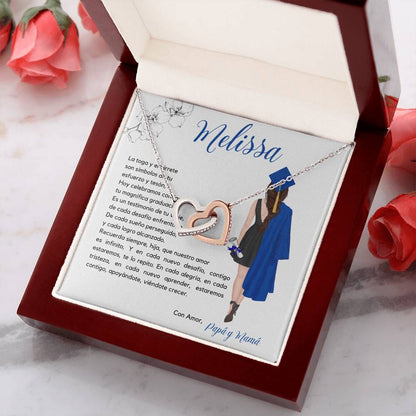 Un Abrazo Eterno de Amor y Orgullo: Collar Corazones Entrelazados con Tarjeta Personalizada Jewelry/InterlockingHearts 