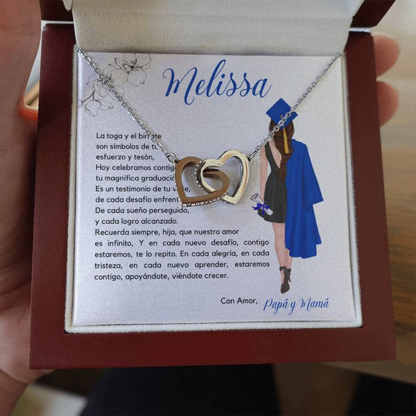 Un Abrazo Eterno de Amor y Orgullo: Collar Corazones Entrelazados con Tarjeta Personalizada Jewelry/InterlockingHearts 