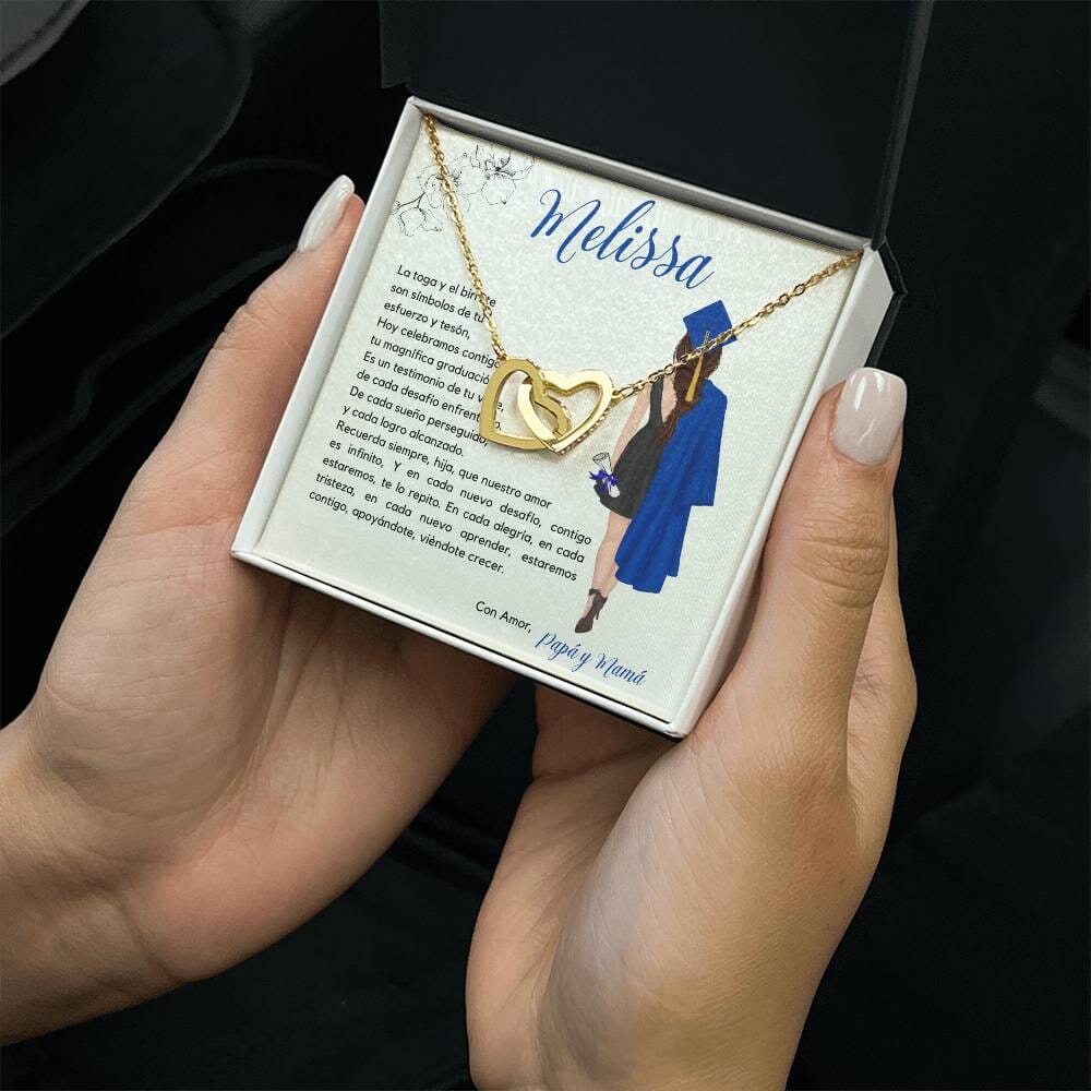 Un Abrazo Eterno de Amor y Orgullo: Collar Corazones Entrelazados con Tarjeta Personalizada Jewelry/InterlockingHearts 