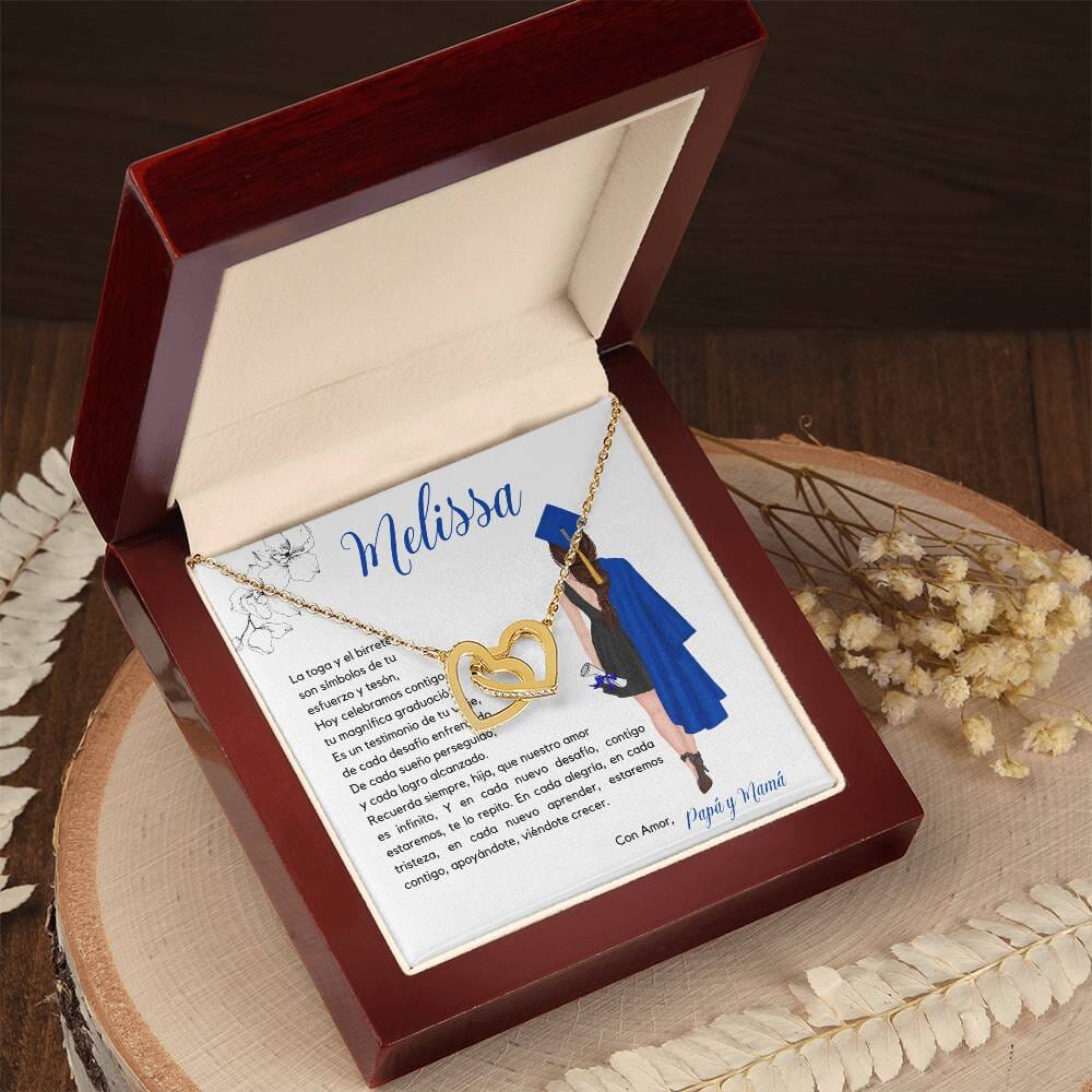Un Abrazo Eterno de Amor y Orgullo: Collar Corazones Entrelazados con Tarjeta Personalizada Jewelry/InterlockingHearts 