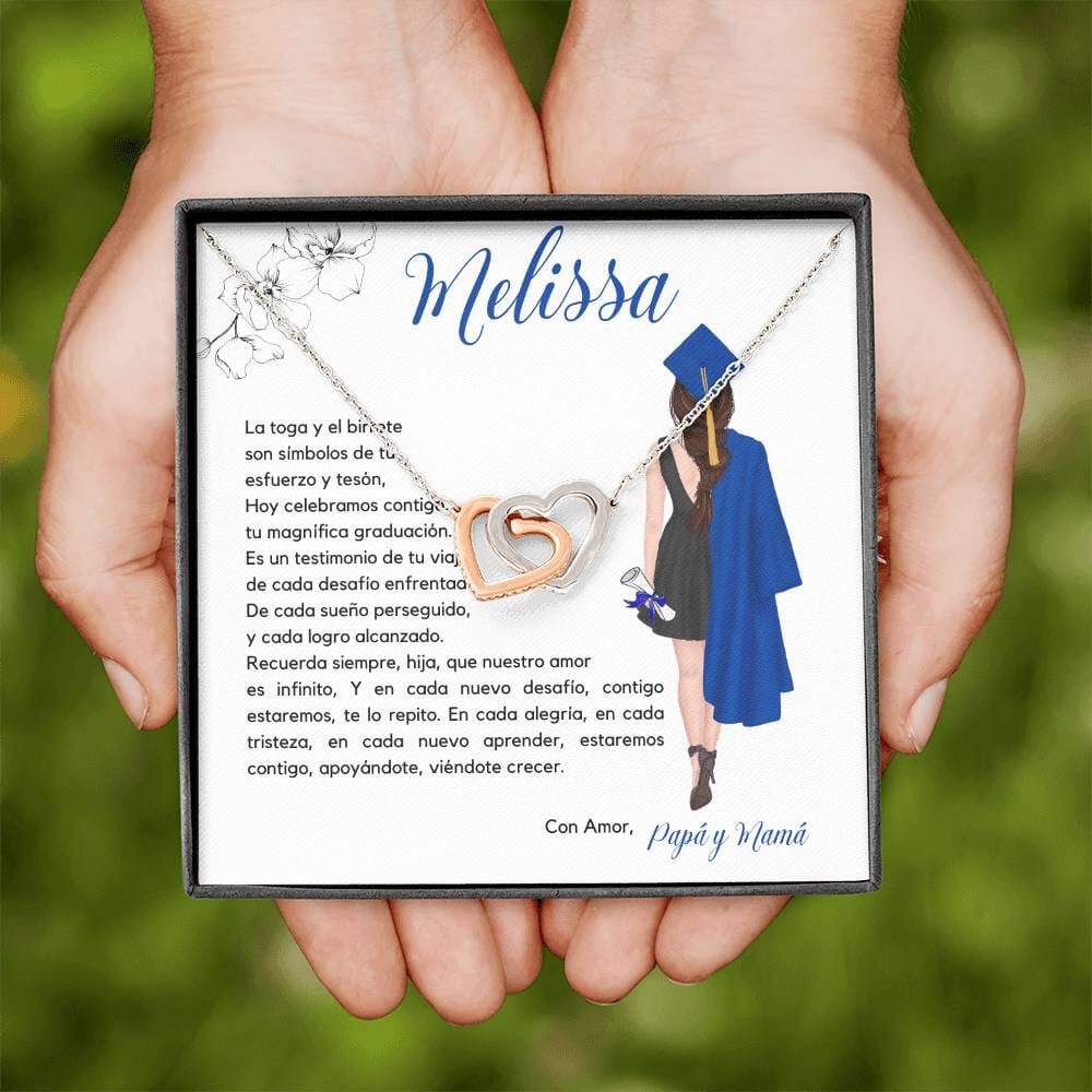 Un Abrazo Eterno de Amor y Orgullo: Collar Corazones Entrelazados con Tarjeta Personalizada Jewelry/InterlockingHearts 