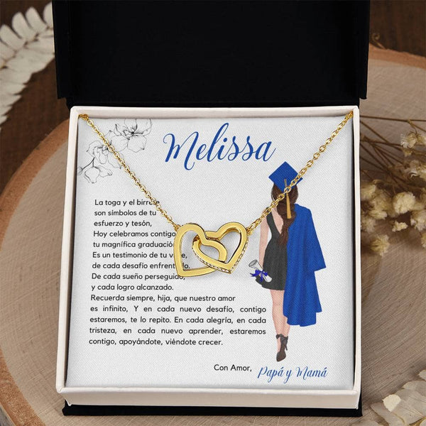 Un Abrazo Eterno de Amor y Orgullo: Collar Corazones Entrelazados con Tarjeta Personalizada Jewelry/InterlockingHearts 