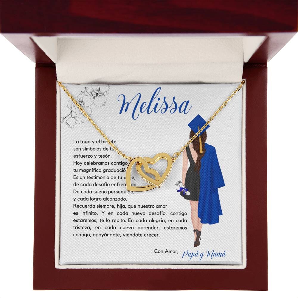 Un Abrazo Eterno de Amor y Orgullo: Collar Corazones Entrelazados con Tarjeta Personalizada Jewelry/InterlockingHearts 