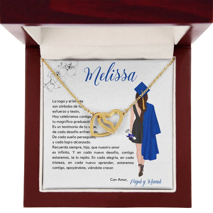 Un Abrazo Eterno de Amor y Orgullo: Collar Corazones Entrelazados con Tarjeta Personalizada Jewelry/InterlockingHearts 