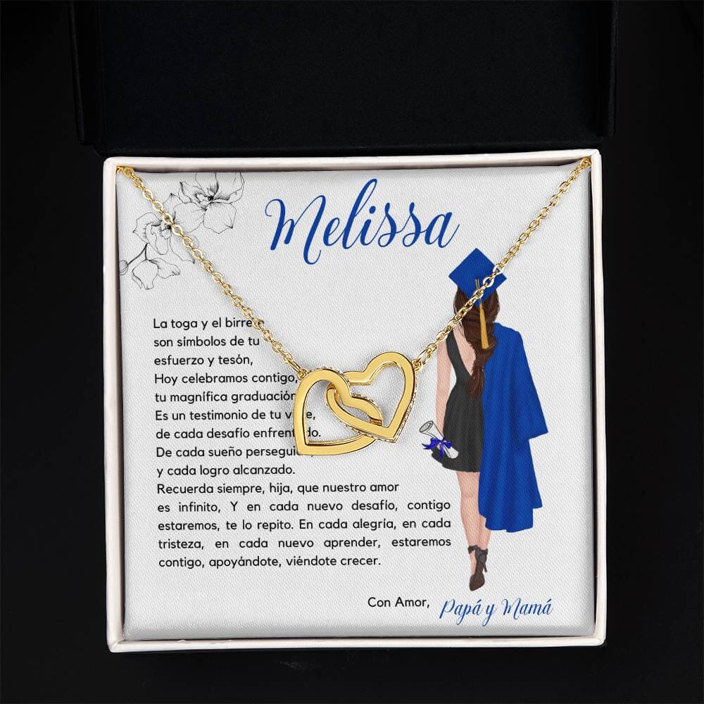 Un Abrazo Eterno de Amor y Orgullo: Collar Corazones Entrelazados con Tarjeta Personalizada Jewelry/InterlockingHearts 