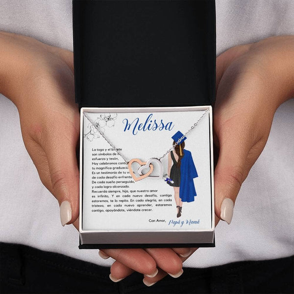 Un Abrazo Eterno de Amor y Orgullo: Collar Corazones Entrelazados con Tarjeta Personalizada Jewelry/InterlockingHearts 