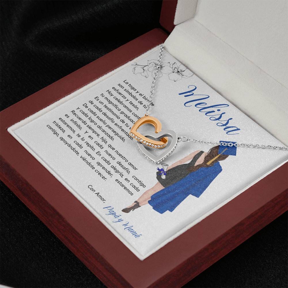 Un Abrazo Eterno de Amor y Orgullo: Collar Corazones Entrelazados con Tarjeta Personalizada Jewelry/InterlockingHearts 