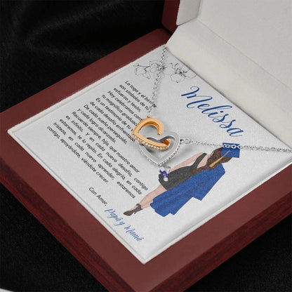 Un Abrazo Eterno de Amor y Orgullo: Collar Corazones Entrelazados con Tarjeta Personalizada Jewelry/InterlockingHearts 