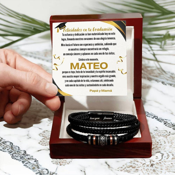 Un Abrazo Eterno: La Pulsera que Celebra el Viaje y el Logro de tu Hijo Jewelry/bracelet <p>Caja de Lujo c/LED</p> 