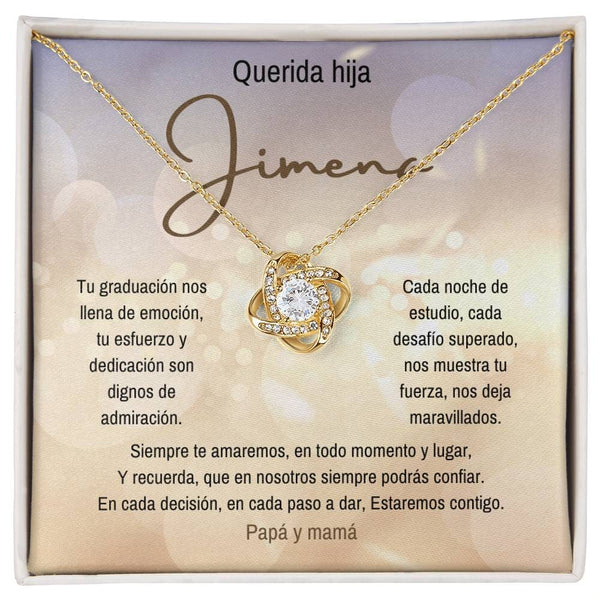 Un Abrazo Eterno para tu Graduada: El Collar de Nudo de Amor que Encierra Todo tu Orgullo y Amor Jewelry/LoveKnot 