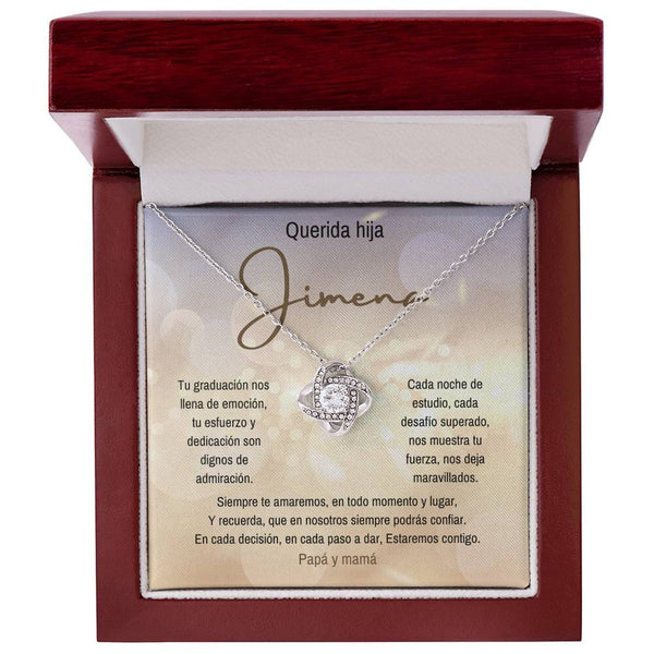 Un Abrazo Eterno para tu Graduada: El Collar de Nudo de Amor que Encierra Todo tu Orgullo y Amor Jewelry/LoveKnot 
