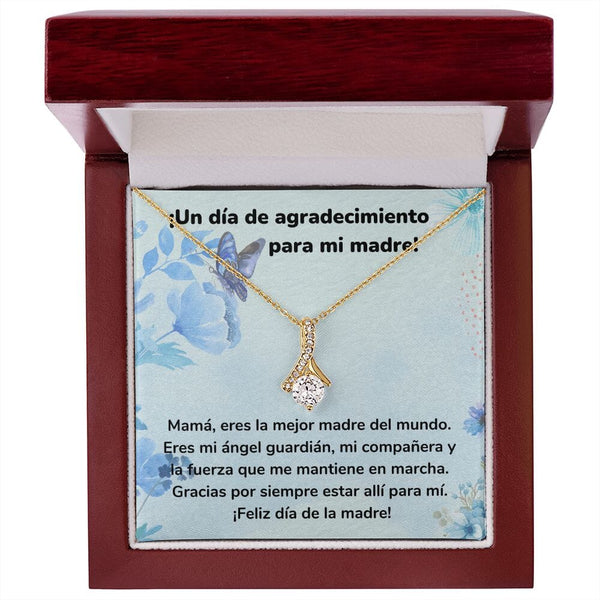 ¡Un día de agradecimiento para mi madre! Collar Belleza Seductora (Alluring Beauty) Para Mamá Jewelry/AlluringBeauty Acabado en Oro Amarillo de 18 quilates Luxury Box 