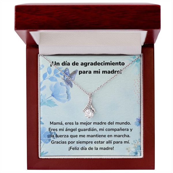 ¡Un día de agradecimiento para mi madre! Collar Belleza Seductora (Alluring Beauty) Para Mamá Jewelry/AlluringBeauty Acabado en oro blanco de 14 k Luxury Box 
