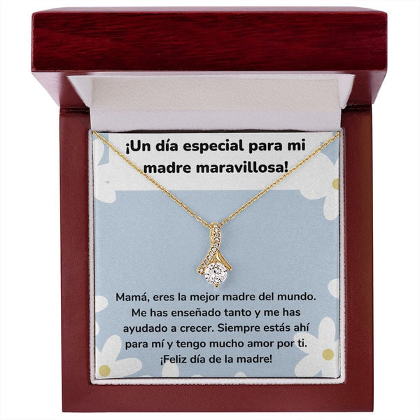 ¡Un día especial para mi madre maravillosa! Collar Belleza Seductora (Alluring Beauty) Para Mamá Jewelry/AlluringBeauty Acabado en Oro Amarillo de 18 quilates Luxury Box 