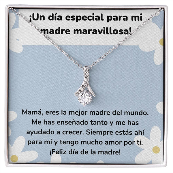 ¡Un día especial para mi madre maravillosa! Collar Belleza Seductora (Alluring Beauty) Para Mamá Jewelry ShineOn Fulfillment Acabado en oro blanco de 14 k Standard Box 