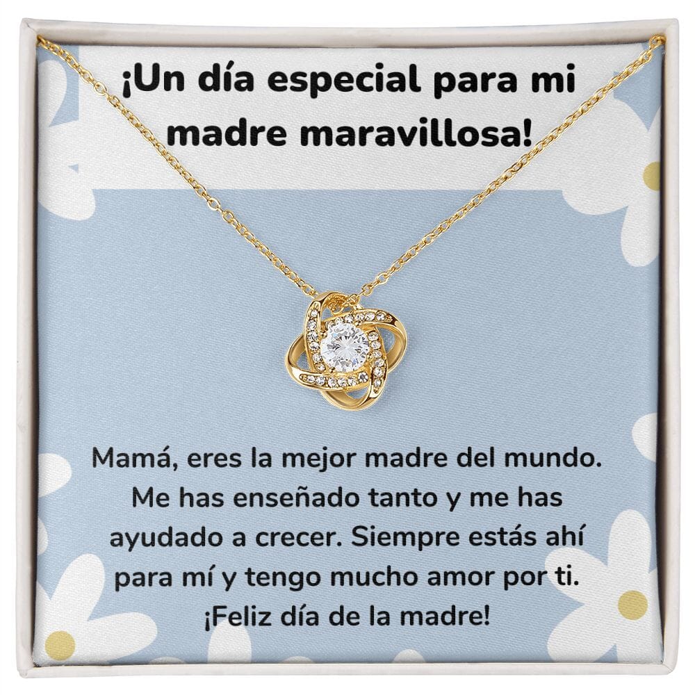 ¡Un día especial para mi madre maravillosa! Collar Para Mamá Nudo de Amor (LoveKnot) Jewelry ShineOn Fulfillment Acabado en Oro Amarillo de 18 quilates Cajita Estándar (GRATIS) 