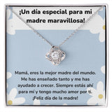 ¡Un día especial para mi madre maravillosa! Collar Para Mamá Nudo de Amor (LoveKnot) Jewelry ShineOn Fulfillment Acabado en oro blanco de 14 k Cajita Estándar (GRATIS) 