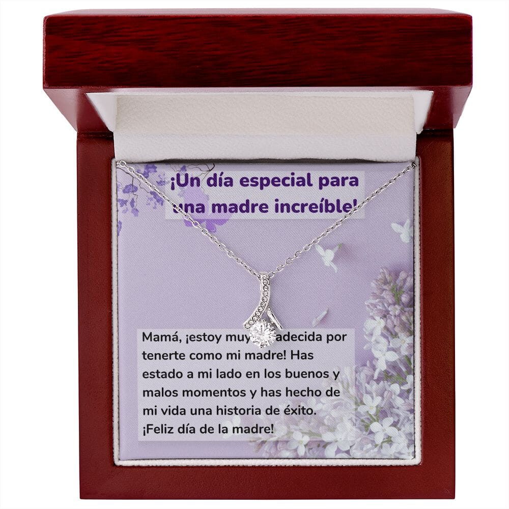 ¡Un día especial para una madre increíble! Collar Belleza Seductora (Alluring Beauty) Para Mamá Jewelry ShineOn Fulfillment Acabado en oro blanco de 14 k Luxury Box 