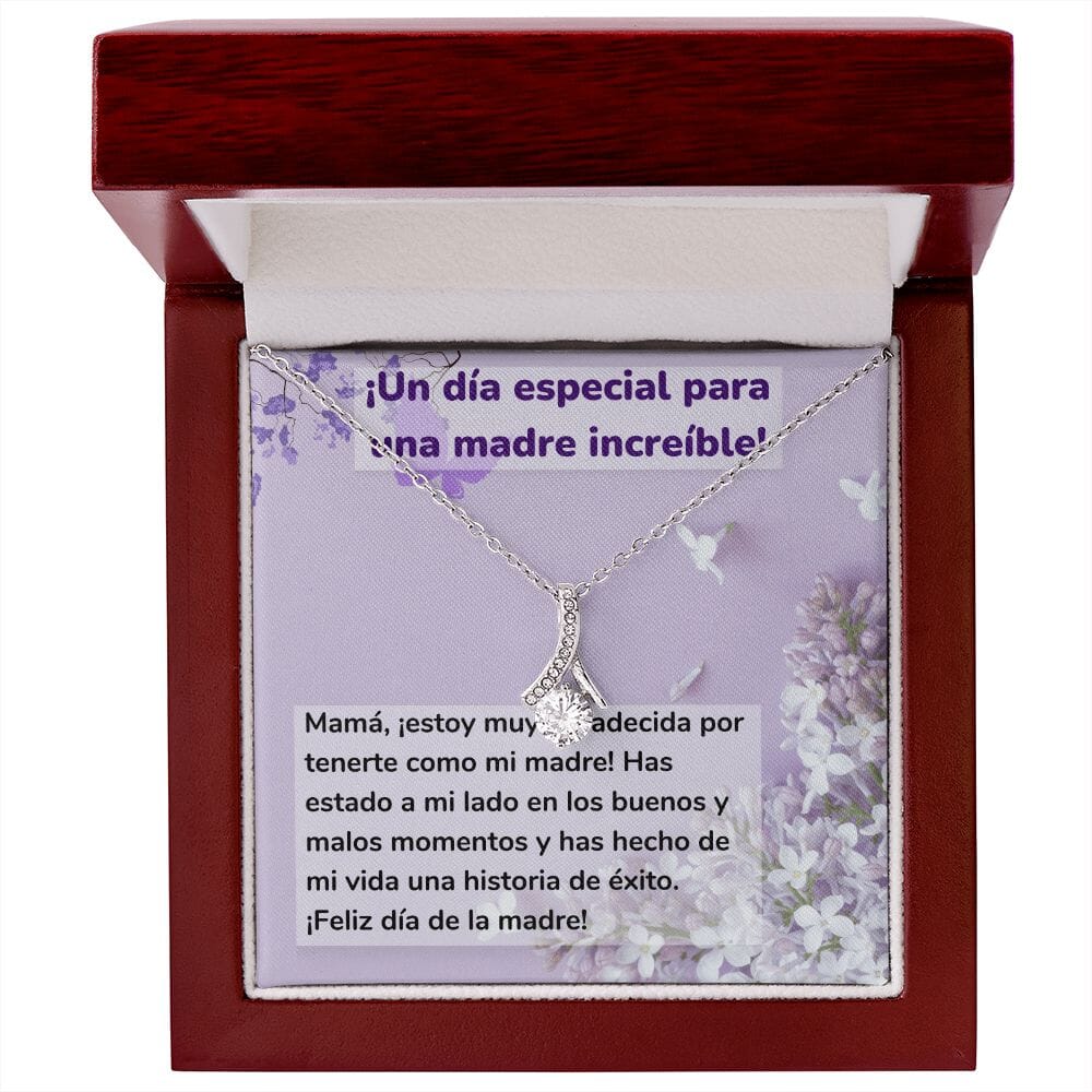 ¡Un día especial para una madre increíble! Collar Belleza Seductora (Alluring Beauty) Para Mamá Jewelry/AlluringBeauty Acabado en oro blanco de 14 k Luxury Box 