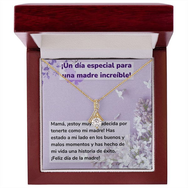 ¡Un día especial para una madre increíble! Collar Belleza Seductora (Alluring Beauty) Para Mamá Jewelry/AlluringBeauty Acabado en Oro Amarillo de 18 quilates Luxury Box 