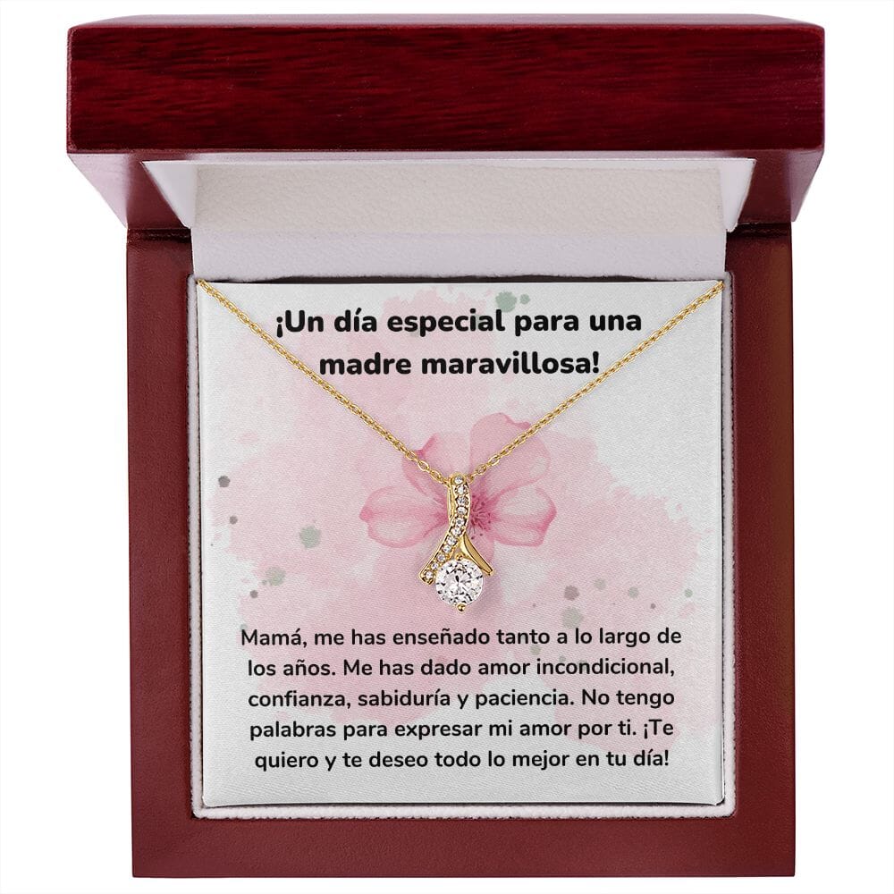 ¡Un día especial para una madre maravillosa! Collar Belleza Seductora (Alluring Beauty) Para Mamá Jewelry/AlluringBeauty Acabado en Oro Amarillo de 18 quilates Luxury Box 