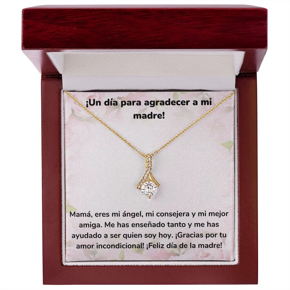 ¡Un día para agradecer a mi madre! Collar Belleza Seductora (Alluring Beauty) Para Mamá Jewelry/AlluringBeauty Acabado en Oro Amarillo de 18 quilates Luxury Box 