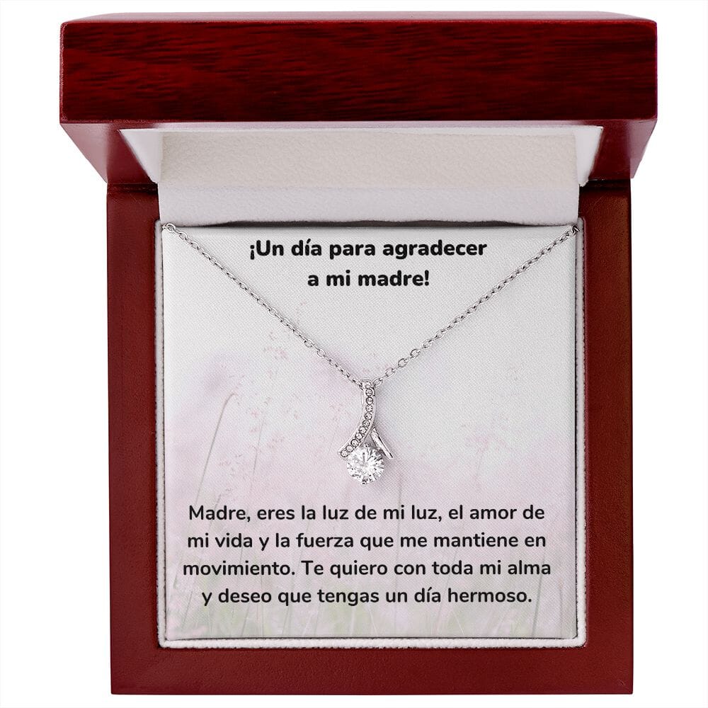 ¡Un día para agradecer a mi madre! Collar Belleza Seductora (Alluring Beauty) Para Mamá Jewelry ShineOn Fulfillment Acabado en oro blanco de 14 k Luxury Box 