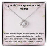 ¡Un día para agradecer a mi madre! Collar Para Mamá Nudo de Amor (LoveKnot) Jewelry ShineOn Fulfillment Acabado en oro blanco de 14 k Cajita Estándar (GRATIS) 