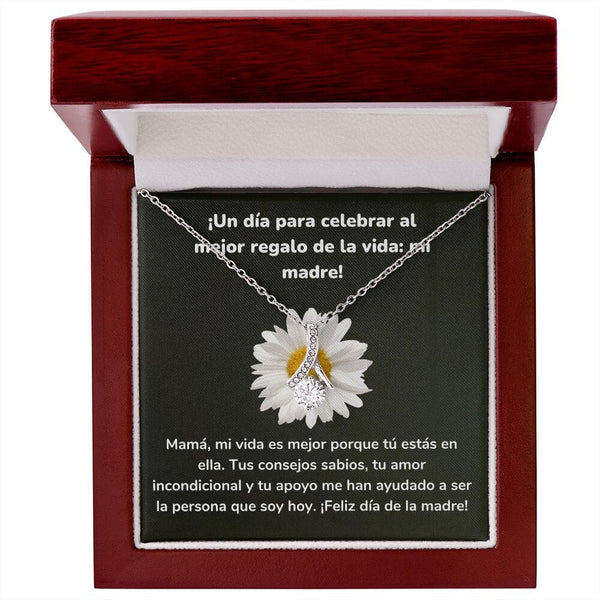 ¡Un día para celebrar al mejor regalo de la vida: mi madre! Collar Belleza Seductora (Alluring Beauty) Para Mamá Jewelry ShineOn Fulfillment Acabado en oro blanco de 14 k Luxury Box 