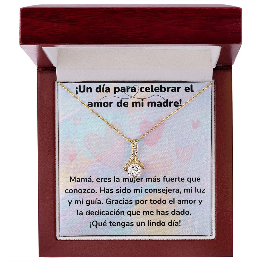 ¡Un día para celebrar el amor de mi madre! Collar Belleza Seductora (Alluring Beauty) Para Mamá Jewelry/AlluringBeauty Acabado en Oro Amarillo de 18 quilates Luxury Box 
