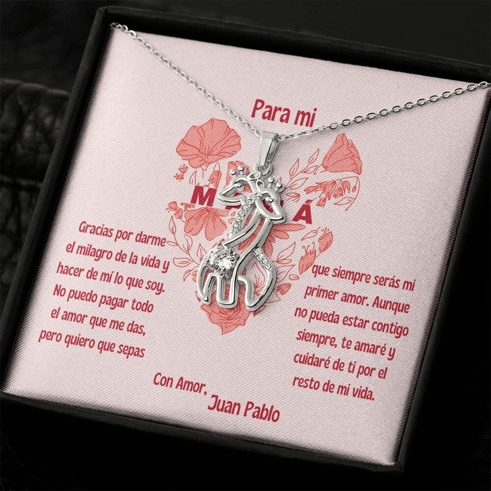 Un hermoso símbolo de amor y admiración - Elegante Collar de Amor Girafa con tarjeta Personalizada Jewelry ShineOn Fulfillment 