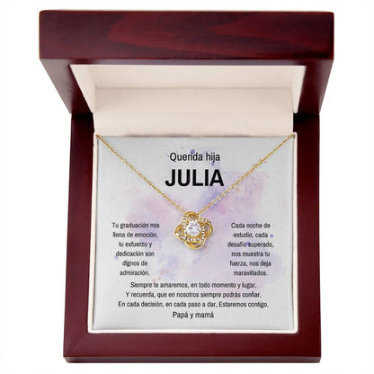 Un Lazo Eterno de Amor y Orgullo: El Collar de Nudo de Amor para Celebrar su Graduación Jewelry/LoveKnot 