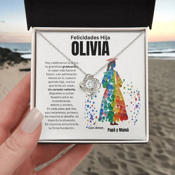 Un Lazo Eterno: El Collar de Nudo de Amor para Celebrar el Brillo de Tu Graduada Jewelry/LoveKnot Acabado en oro blanco de 14 k Standard Box 