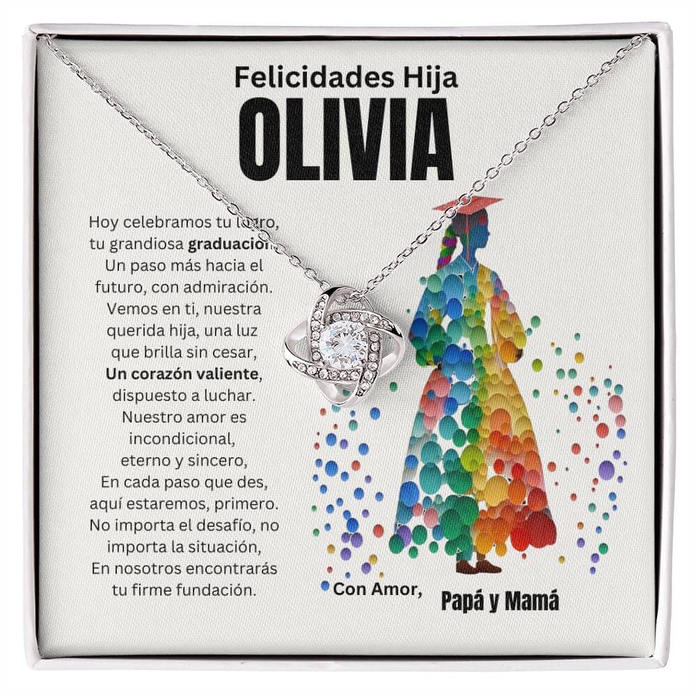 Un Lazo Eterno: El Collar de Nudo de Amor para Celebrar el Brillo de Tu Graduada Jewelry/LoveKnot 