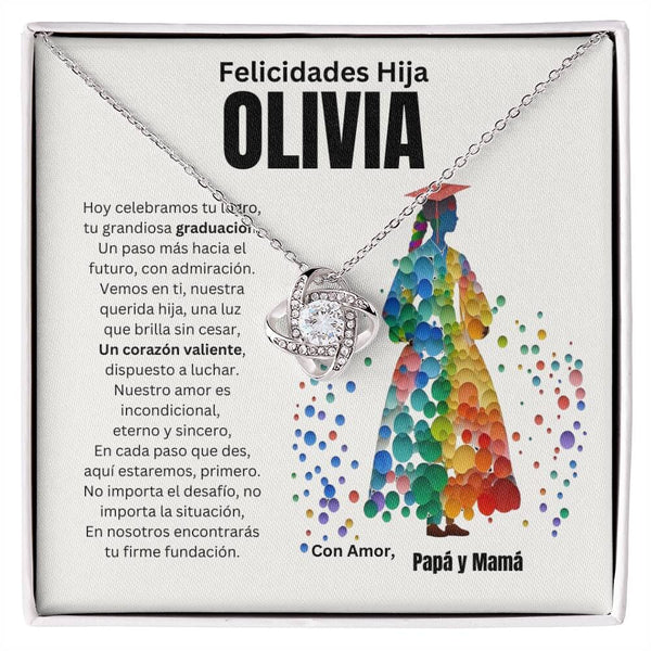 Un Lazo Eterno: El Collar de Nudo de Amor para Celebrar el Brillo de Tu Graduada Jewelry/LoveKnot 