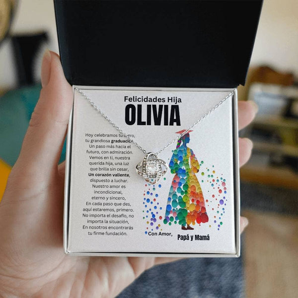 Un Lazo Eterno: El Collar de Nudo de Amor para Celebrar el Brillo de Tu Graduada Jewelry/LoveKnot 